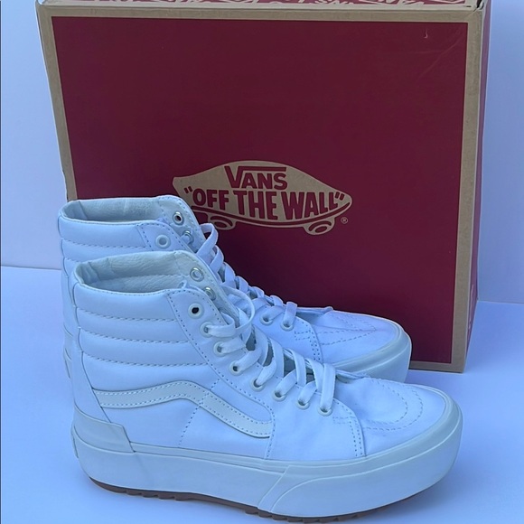 Vans Classic White Platform High-Tops - Picture 3 of 4